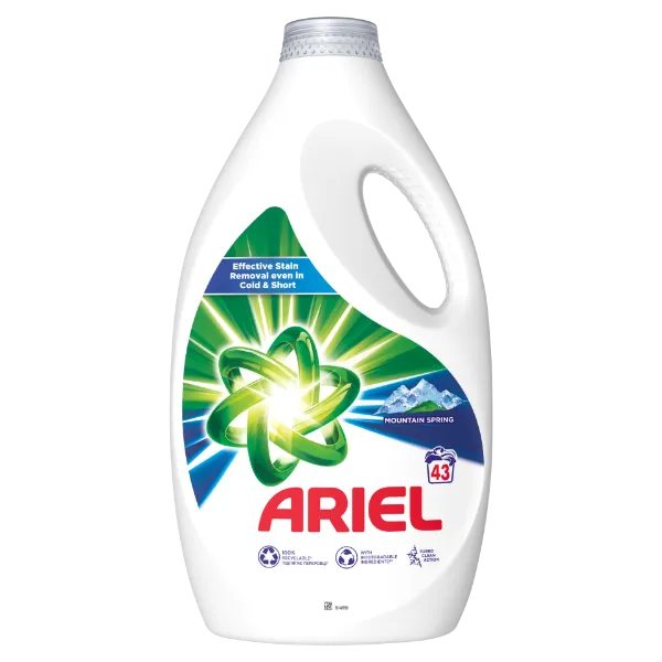5db Ariel Mountain Spring Clean & Fresh Folyékony Mosószer Mosógél 215 mosás 5x2150ml