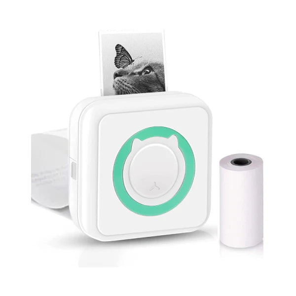 Mini hordozható hőnyomtató telefonhoz – 1 tekercs papírral