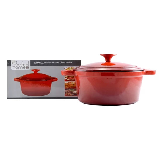 Perfect Home Zománcozott öntöttvas lábas 20cm, 2,2l piros 10565