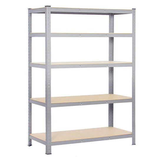 5 polcos fém polc, horganyzott acél váz, MDF polc, 175kg/polc, 200x90x60cm