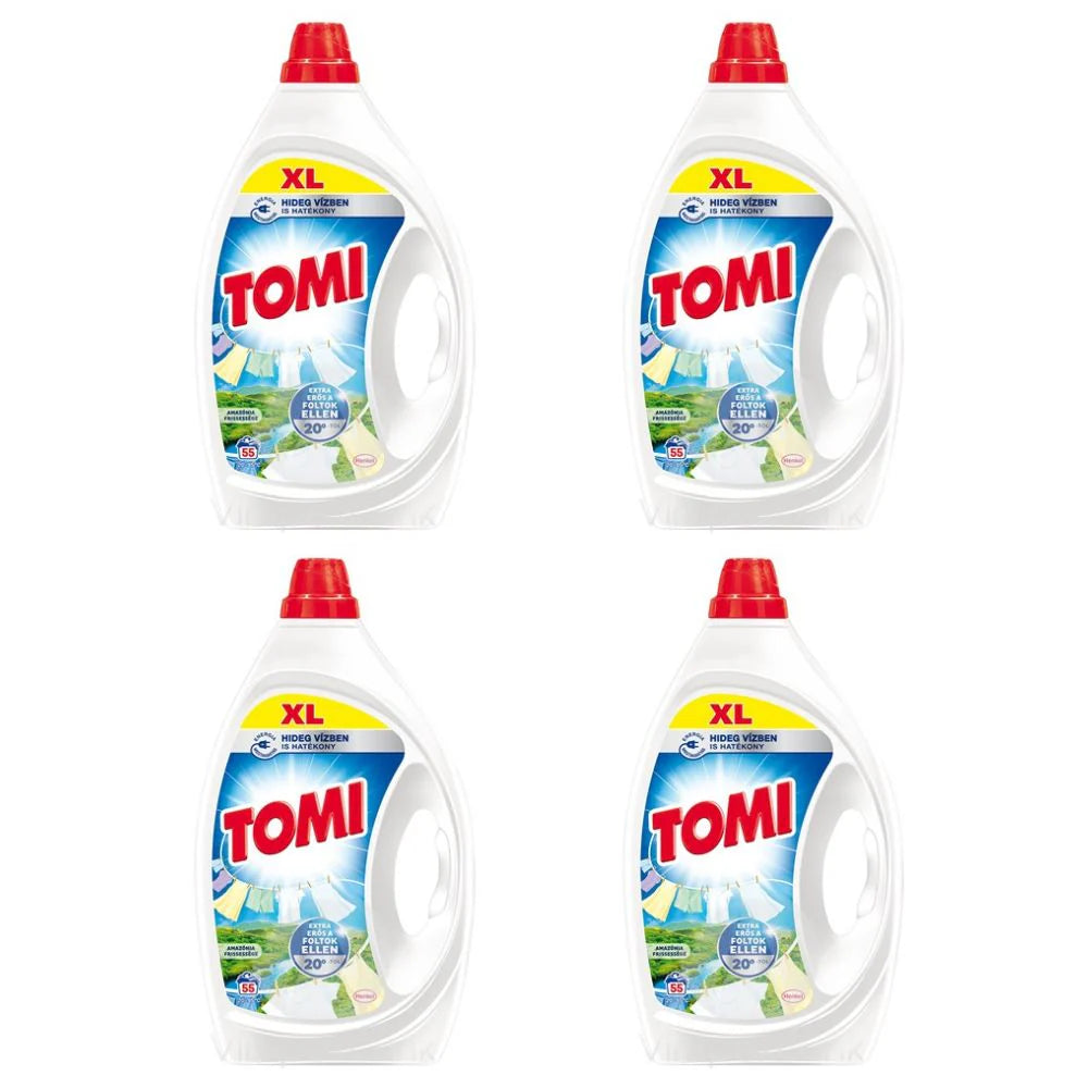 4db Tomi Amazónia Frissessége Folyékony Mosószer Mosógél 220 mosás 4x2475ml