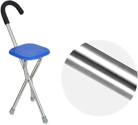 Összecsukható szék bottal, magasság 82 cm, maximális teherbírás 100 kg