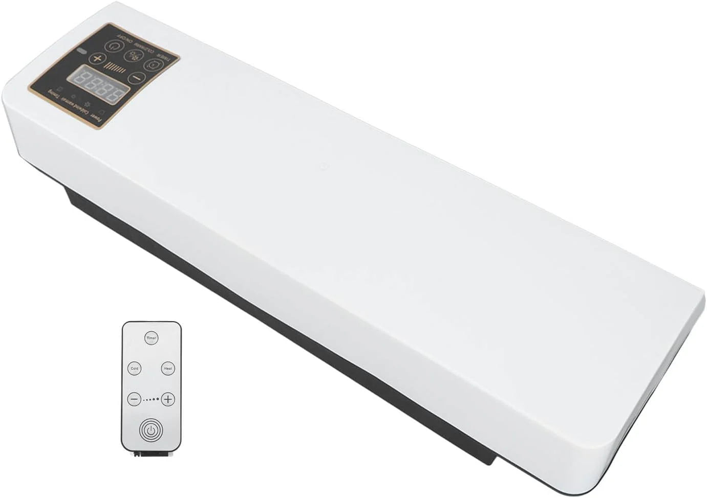 Mini klíma ventilátorral, 2 az 1-ben, 55 cm, Hideg/Meleg, 16 - 40 fok, 1800 W, távirányítóval, Fehér