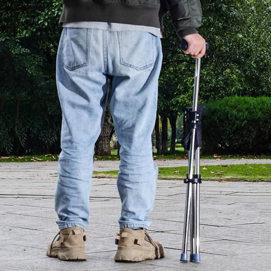 Összecsukható szék bottal, magasság 82 cm, maximális teherbírás 100 kg