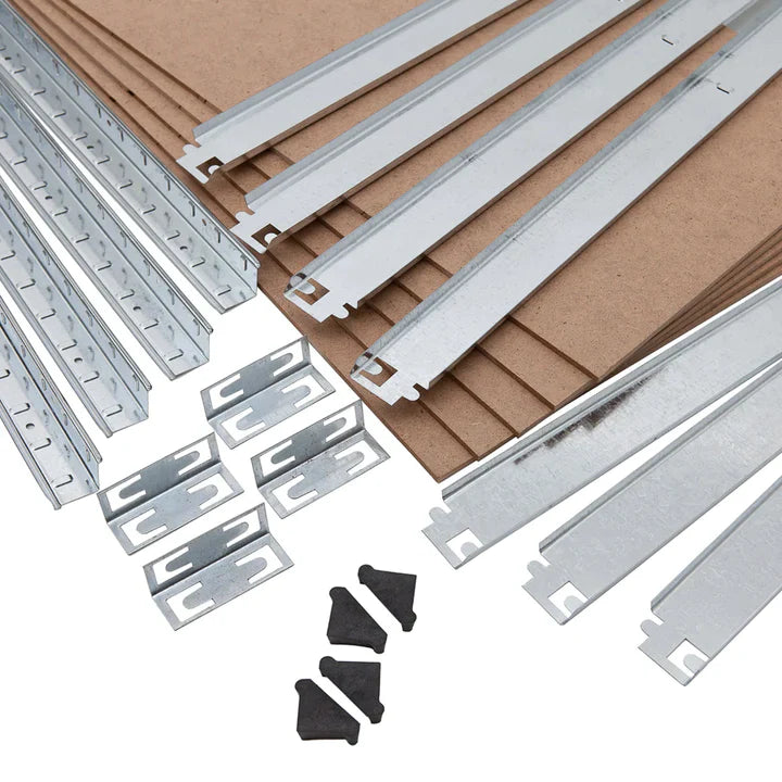 5 polcos fém polc, horganyzott acél váz, MDF polc, 175kg/polc, 200x90x60cm