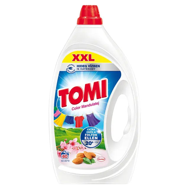 4db Tomi Color Mandulatej Folyékony Mosószer Mosógél 200 mosás 4x2250ml