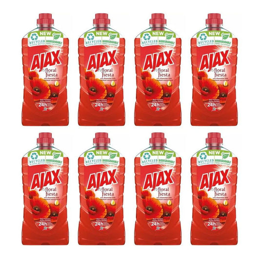8db AJAX Floral Fiesta Red Folyékony Háztartási Tisztítószer 8x1L