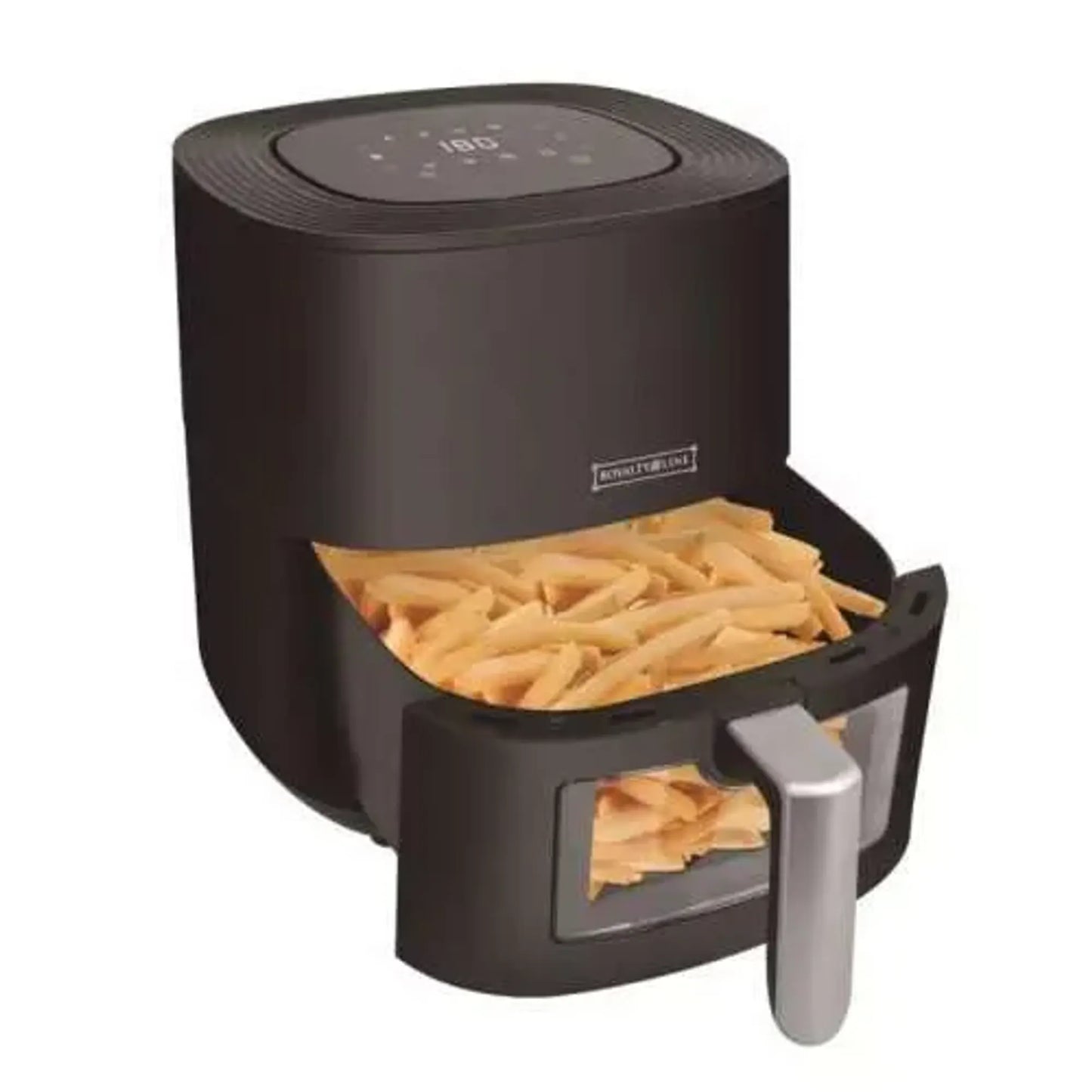 Royalty Line Betekintőablakos Forrólevegős Sütő, Air Fryer, 6,5 Literes, 1700W, Fekete