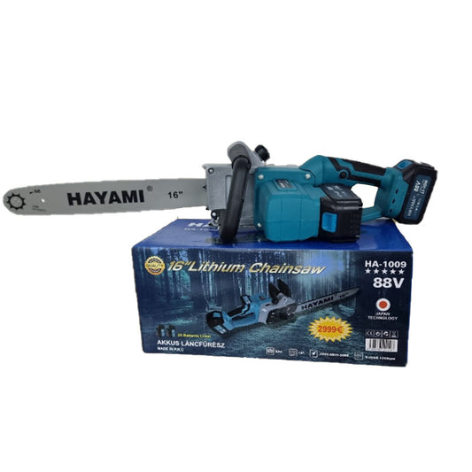 HAYAMI Akkus láncfűrész 88V 2 akkuval HA-1009