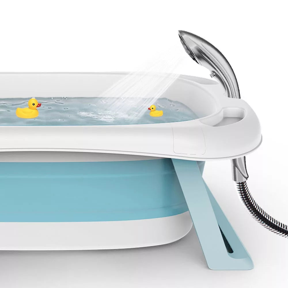 Összecsukható babakád hálóval, 2 színben-kék