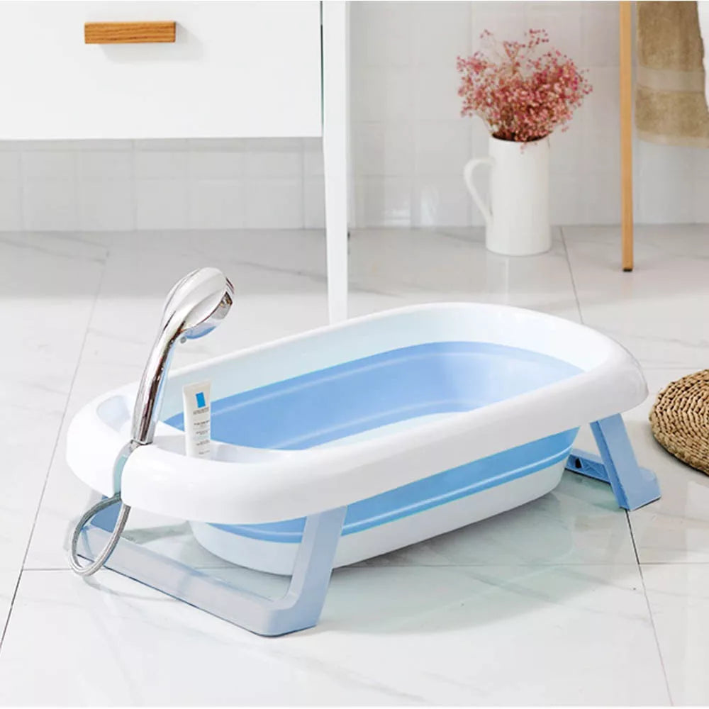 Összecsukható babakád hálóval, 2 színben-kék