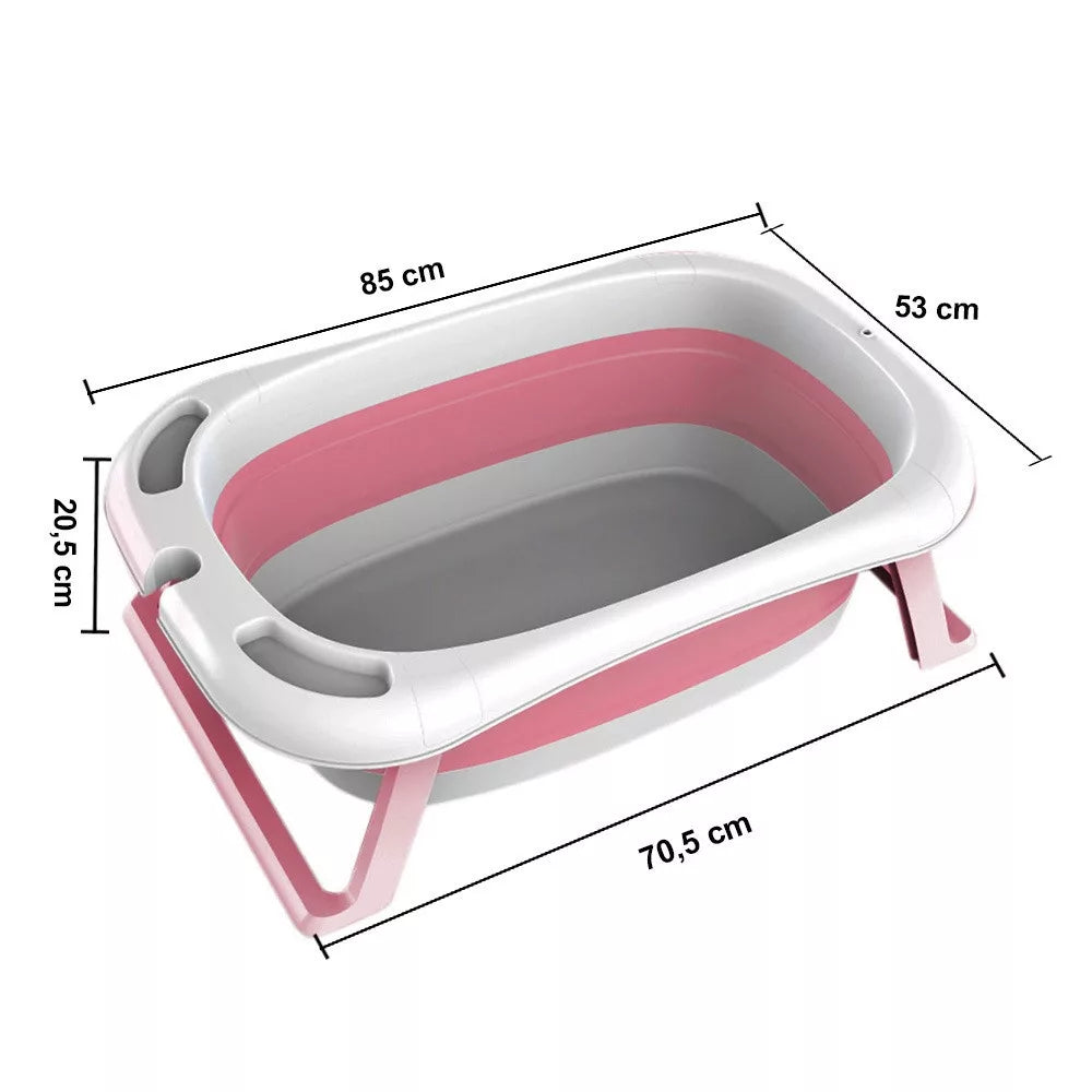 Összecsukható babakád hálóval, 2 színben-rózsaszín