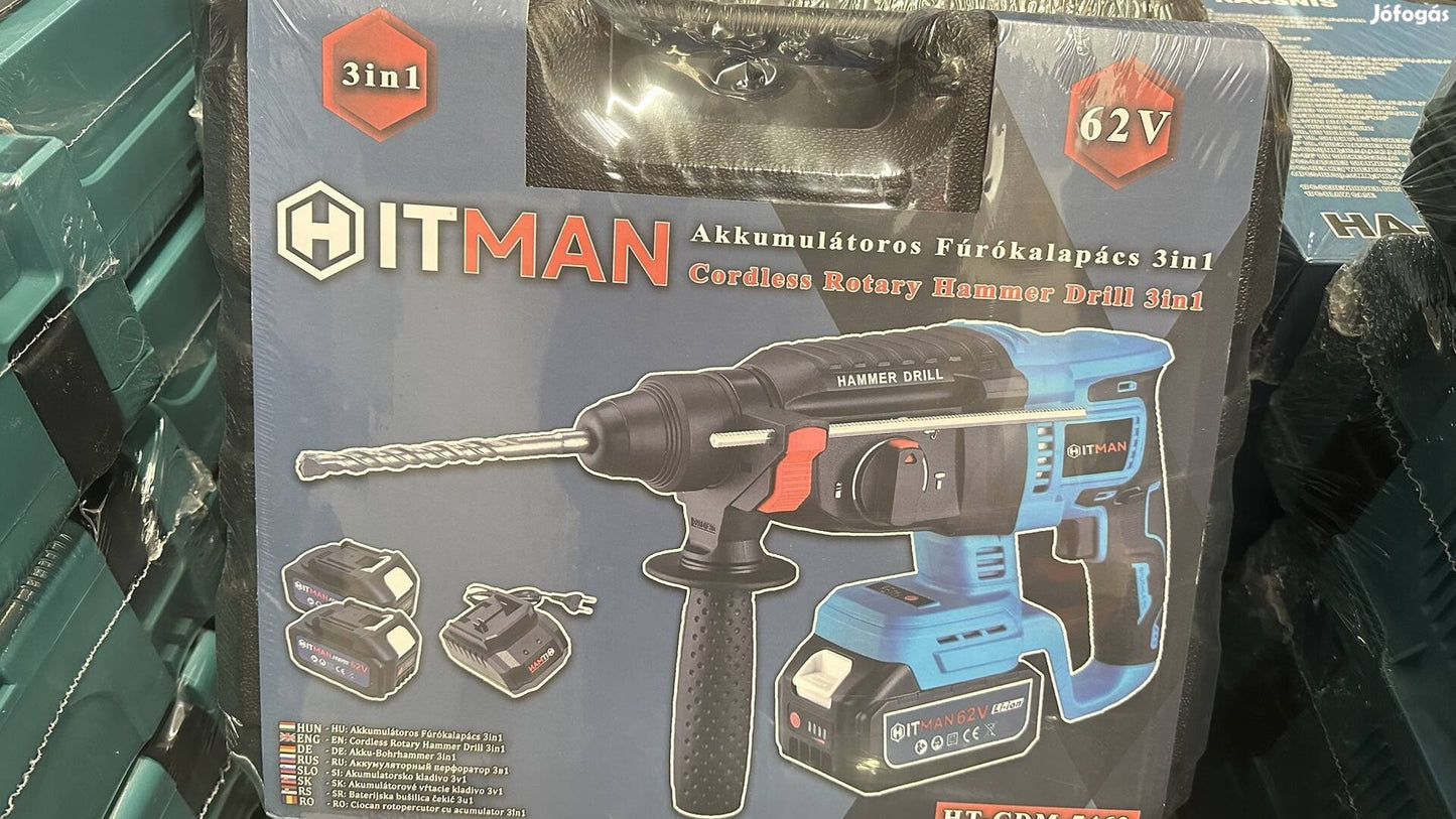 HITMAN akkus fúrókalapács 3in1 62V HT-CDM-7462