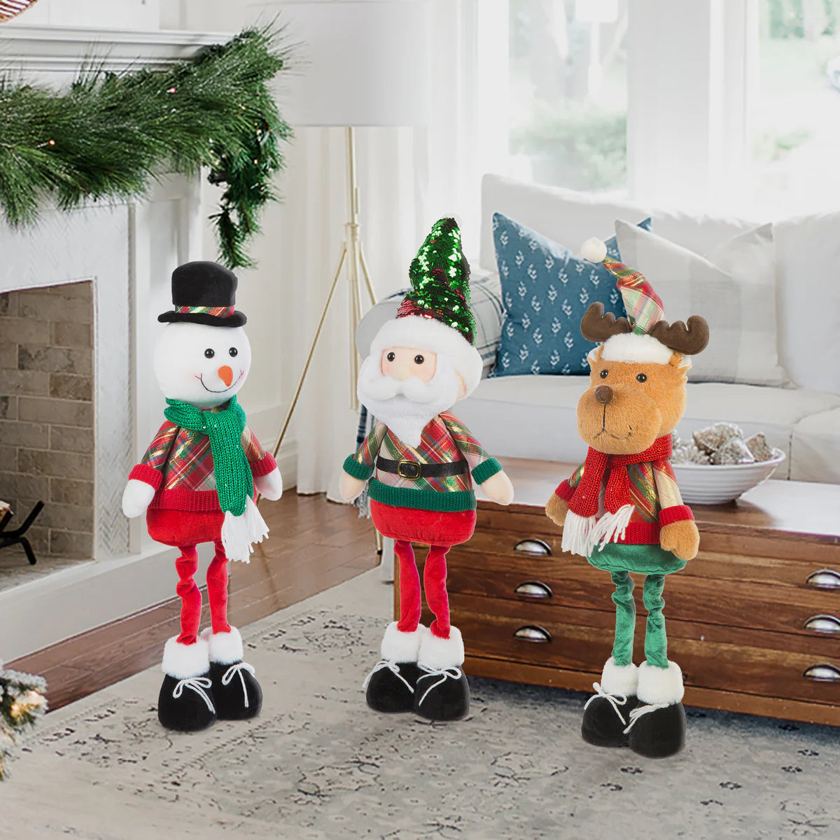 Karácsonyi textil manó figura