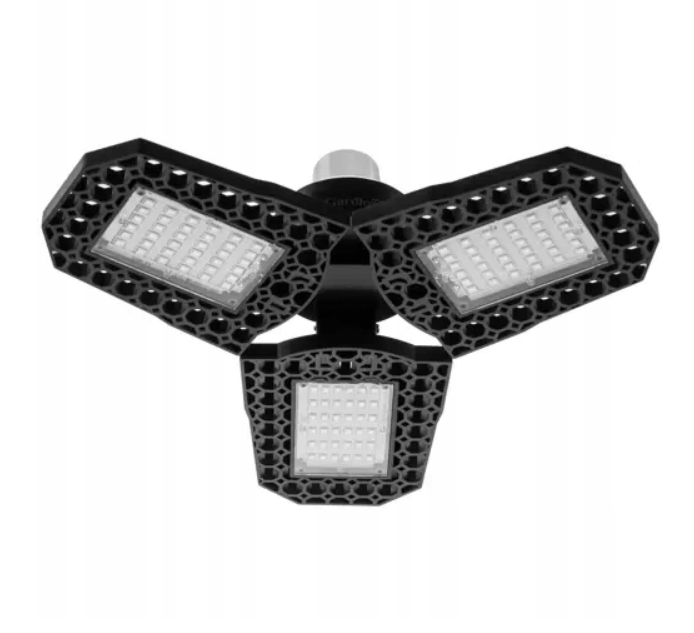 108LED-es háromágú kihajtható növénynevelő lámpa, E27, LED UV fény