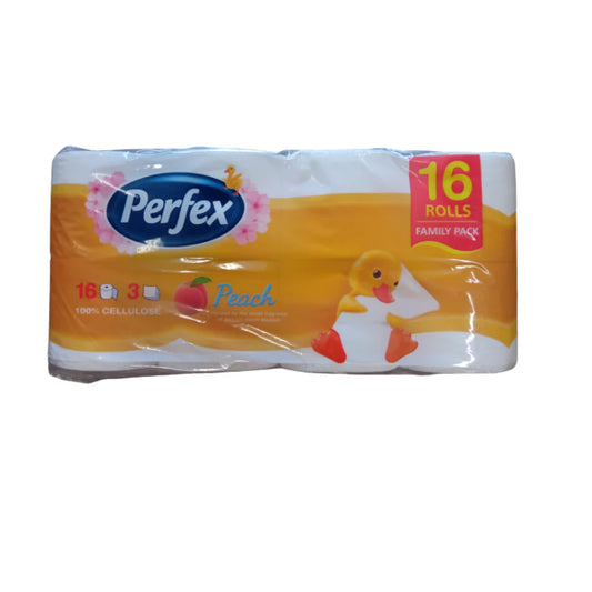 Perfex barackos Illatosított WC-papír 16 tekercs, 3 rétegű, 120 lapos