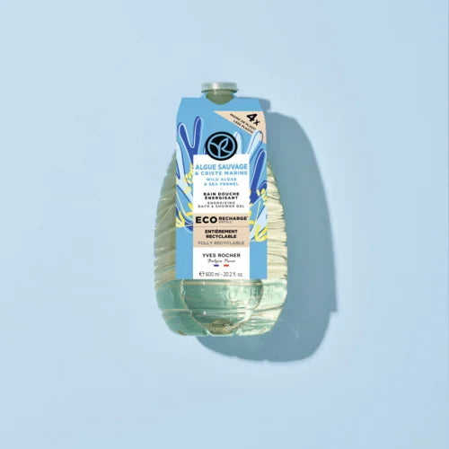Yves Rocher -Újratölthető Hab- és tusfürdő – Vad alga & tengeri édeskömény 600ml