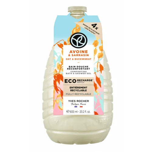 Yves Rocher -Újratölthető Hab- és tusfürdő – Zab & hajdina 600ml