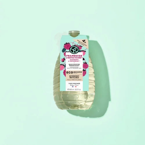 Yves Rocher -Újratölthető Hab- és tusfürdő – Málna & borsmenta 600ml