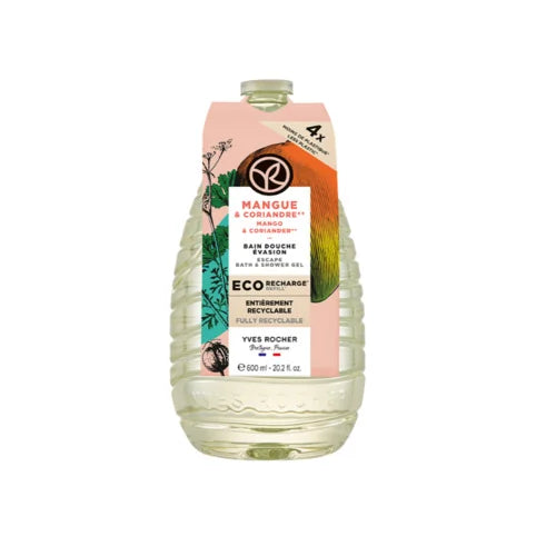 Yves Rocher -Újratölthető Hab- és tusfürdő – Mangó & koriander 600ml