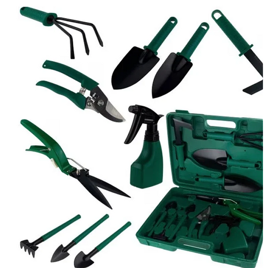 10 darabos kerti szerszámkészlet, aktatáska típus