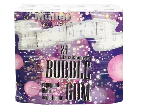 Csomag: 6X Müller Bubble Gum 3 Rétegű Wc Papír XXL 24 Tekercs