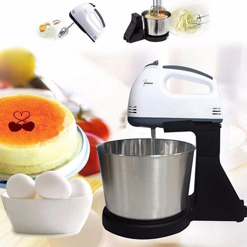 Elektromos mixer rozsdamentes acél keverőtállal – 350W, 2 liter, 7 sebességfokozat