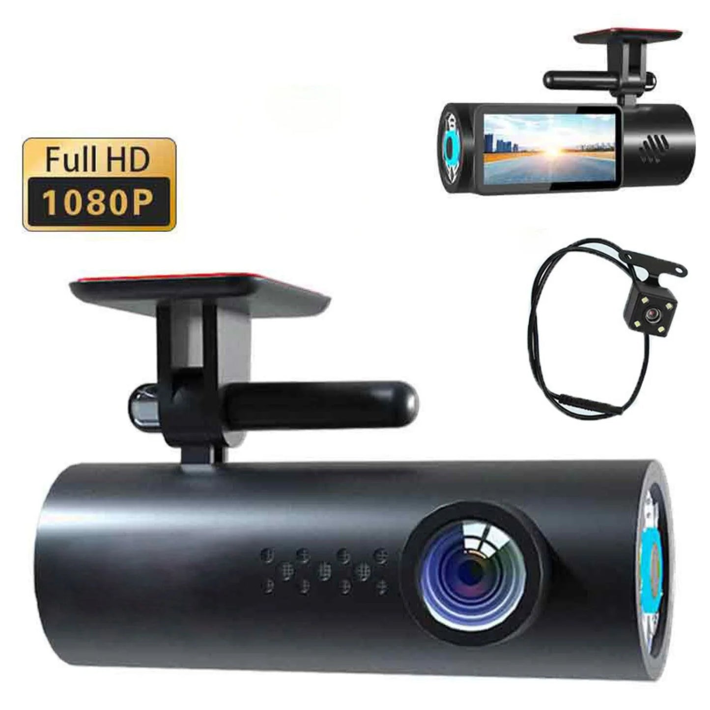 HD autós DVR kamera WiFi-vel, telefonos csatlakozással, éjjellátóval és ciklikus rögzítéssel