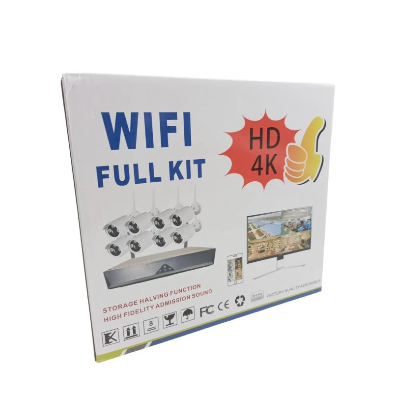 Wifis FHD 8 Kamerás biztonsági rendszer vezeték nélküli