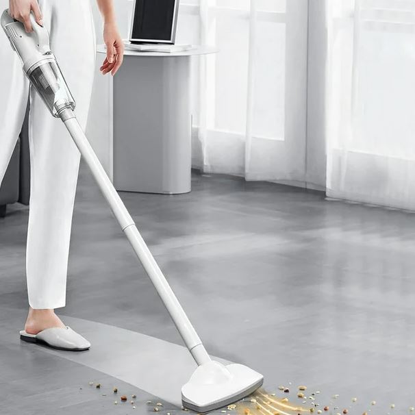 Vezeték nélküli akkumulátoros álló Porszívó HEPA szűrővel 120W, Fehér