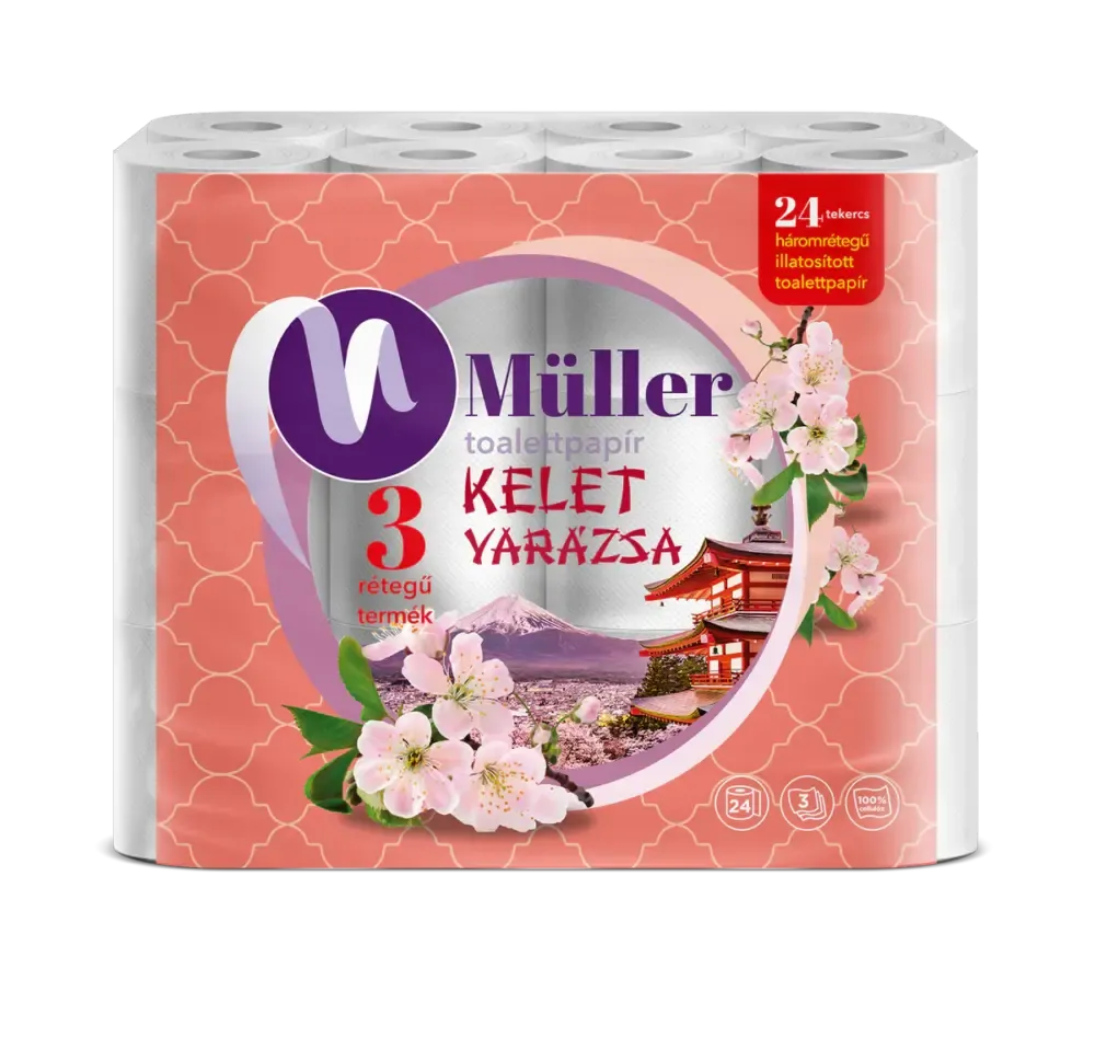 Csomag:3X Müller Kelet Varázsa 3 Rétegű Wc Papír XXL 24 Tekercs