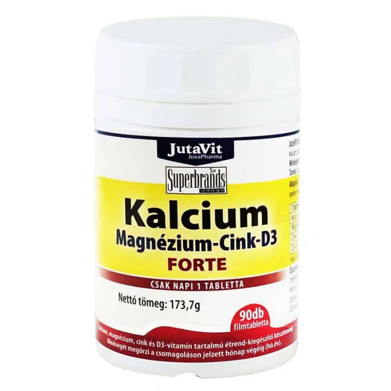 JutaVit Kalcium+Magnézium+Cink+D3-Vitamin Forte 90db Filmtabletta