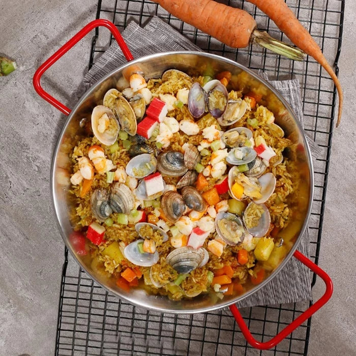 Paella füles serpenyő polírozott 55 cm 13420