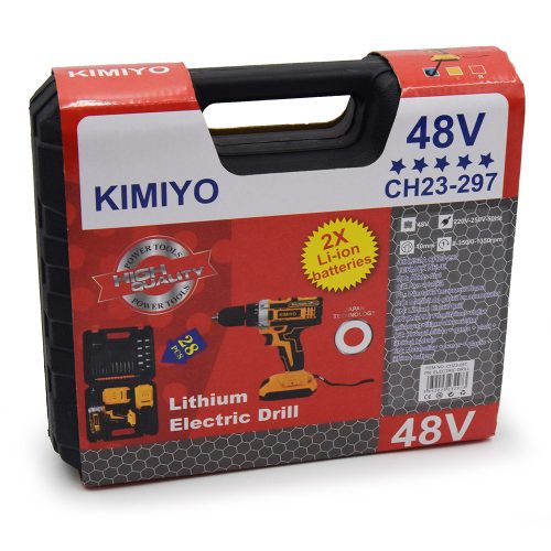 Kimiyo dupla akkumulátoros fúrógép 48 V CH23-297