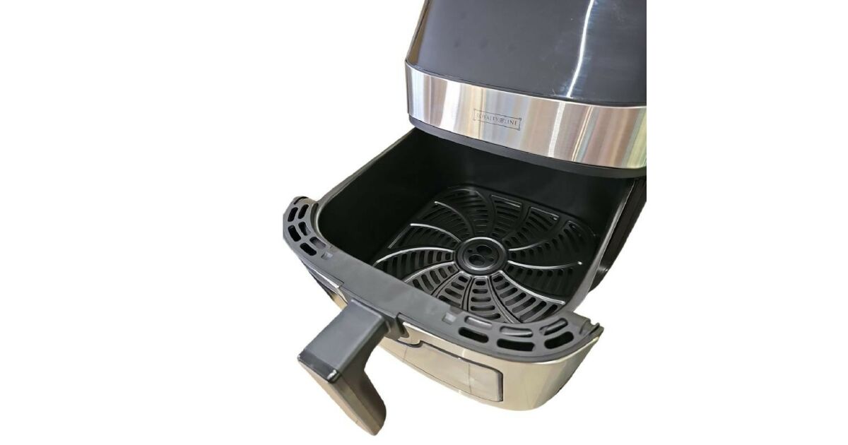 Royalty Line betekintőablakos forrólevegős sütő, Air Fryer, 8 literes, 1700w, fekete