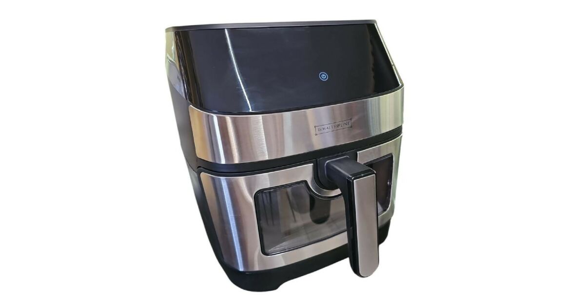 Royalty Line betekintőablakos forrólevegős sütő, Air Fryer, 8 literes, 1700w, fekete