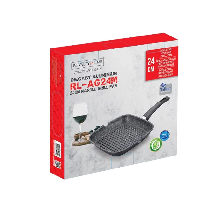 Royalty Line Márvány Bevonatú Grillserpenyő 24cm RL-AG24M