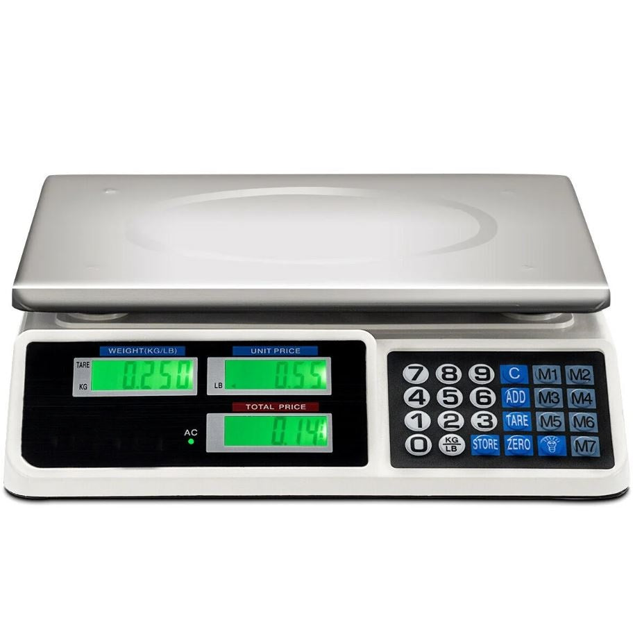 Digitális árazómérleg, 40 kg - beépített akkumulátorral