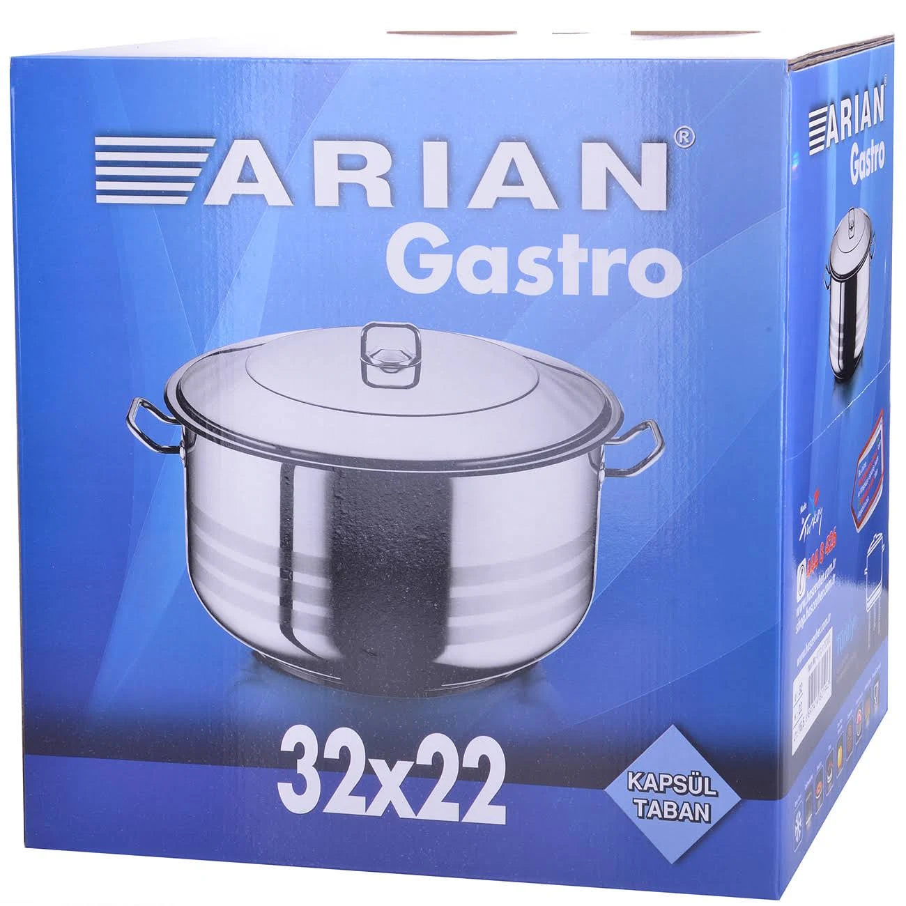 Arian Rozsdamentes lábas 32*22 cm 16 liter 92033