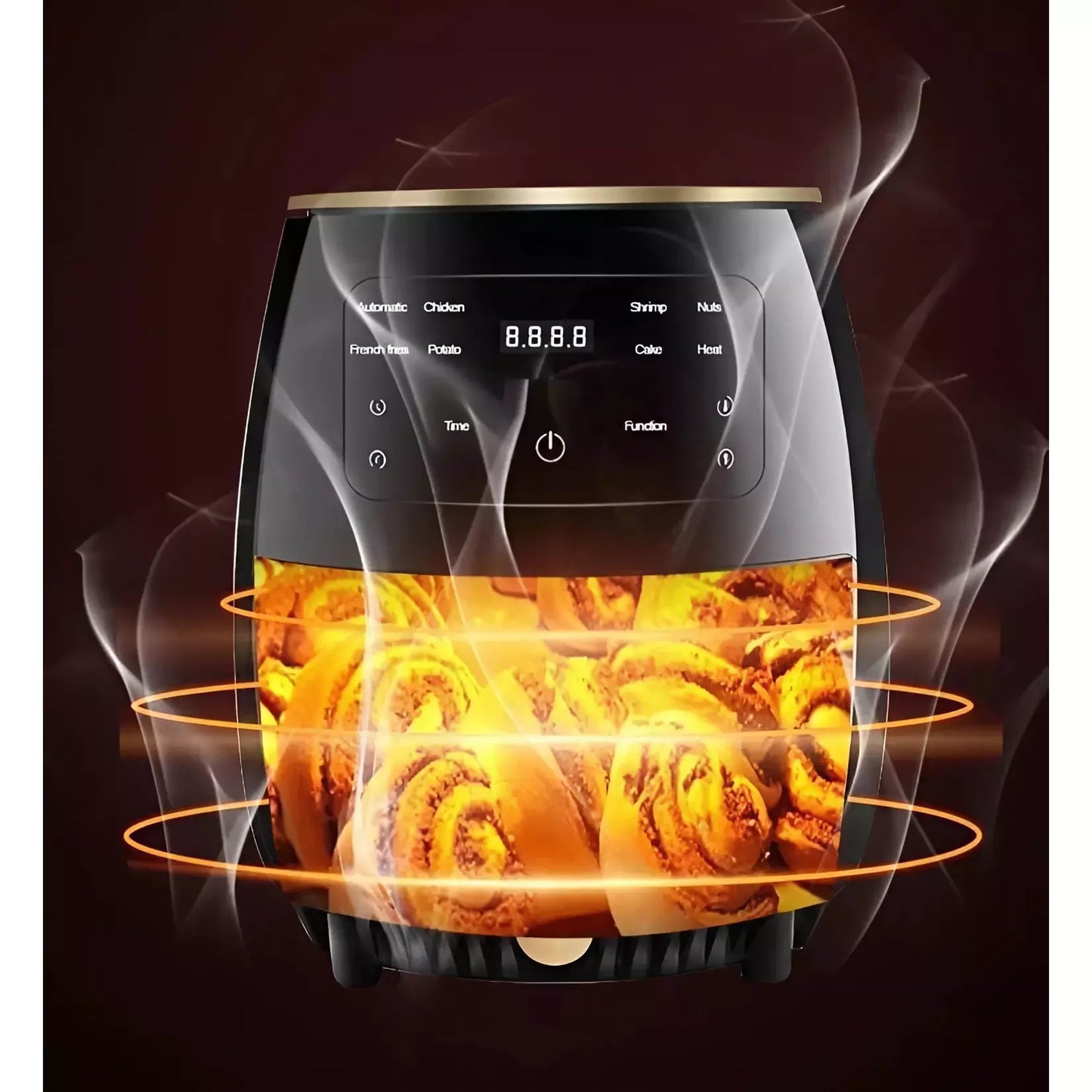 KIMIYO AIR FRYER 6L - 2400W - Forrólevegős sütő - Többféle sütési funkció