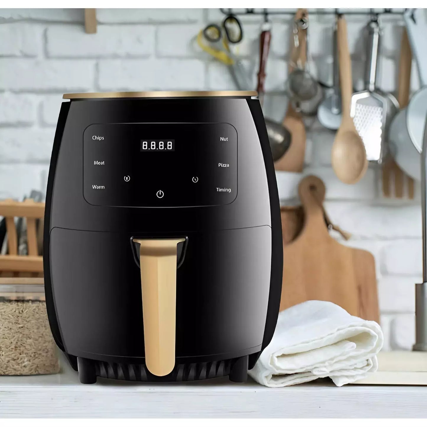 KIMIYO AIR FRYER 6L - 2400W - Forrólevegős sütő - Többféle sütési funkció