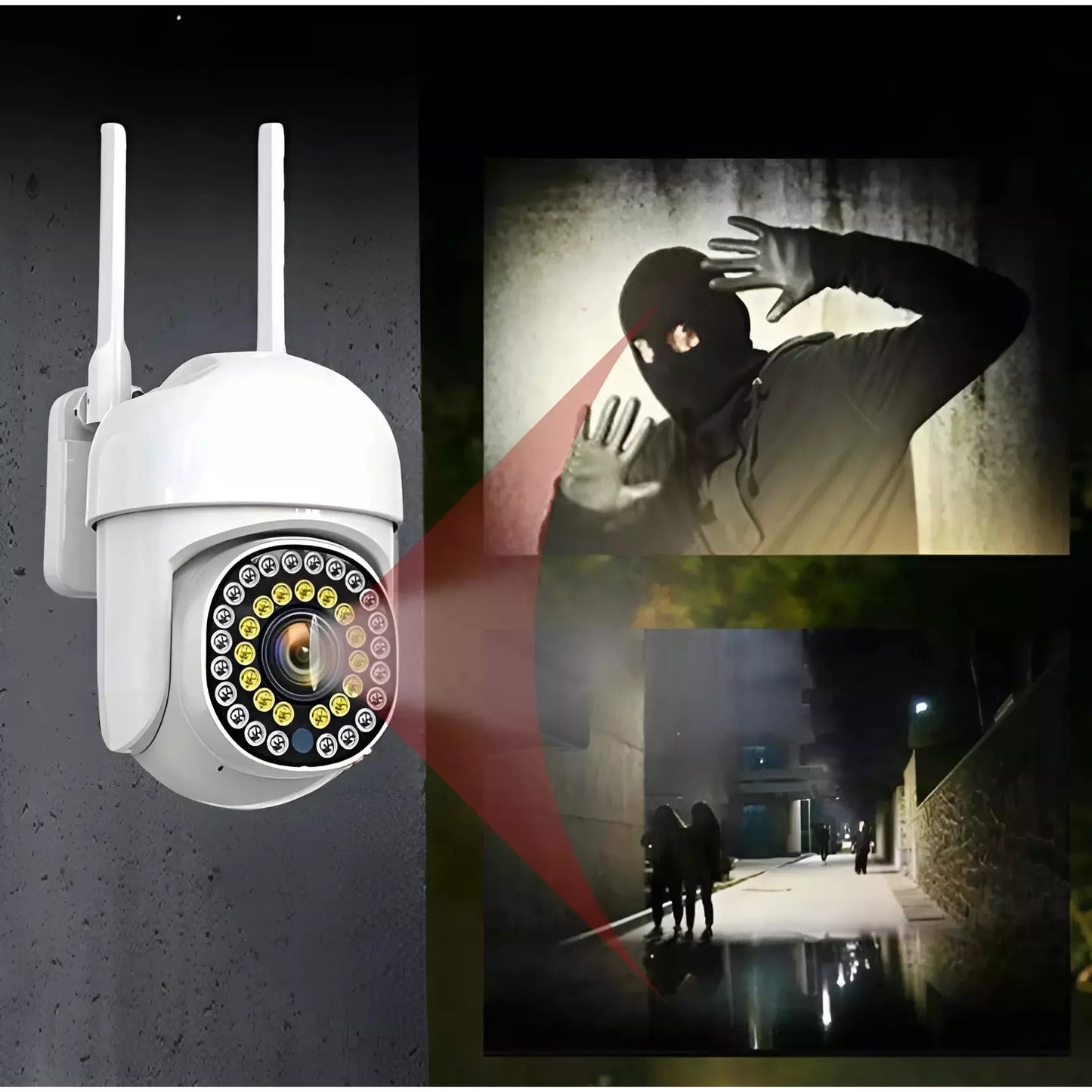 1+1 WIFI IP biztonsági kamera – (3995 Ft /db) -Mozgásérzékelős – Kétirányú hang