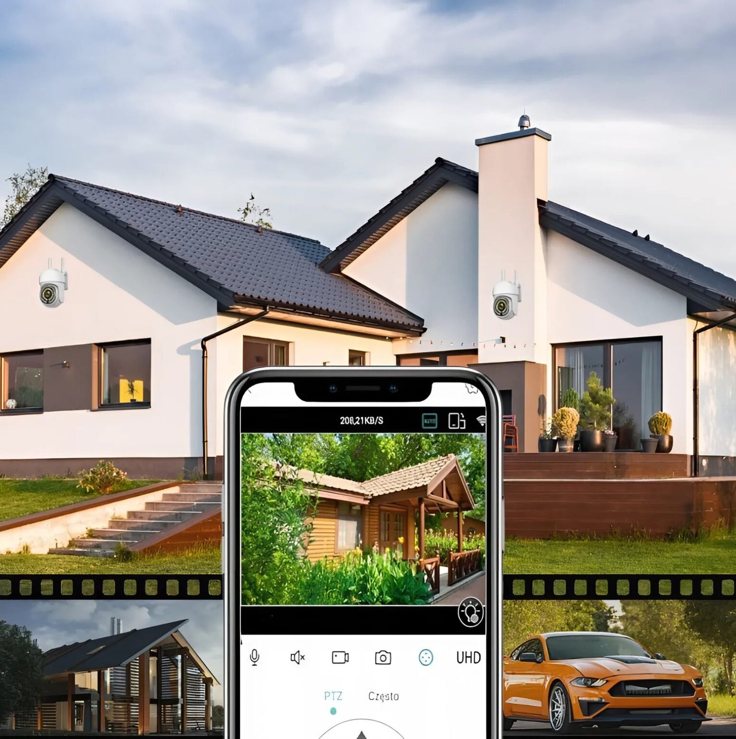 1+1 WIFI IP biztonsági kamera – (3995 Ft /db) -Mozgásérzékelős – Kétirányú hang