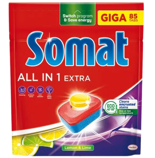 Somat All in One Extra Lemon&Lime – 75 db Tabletta