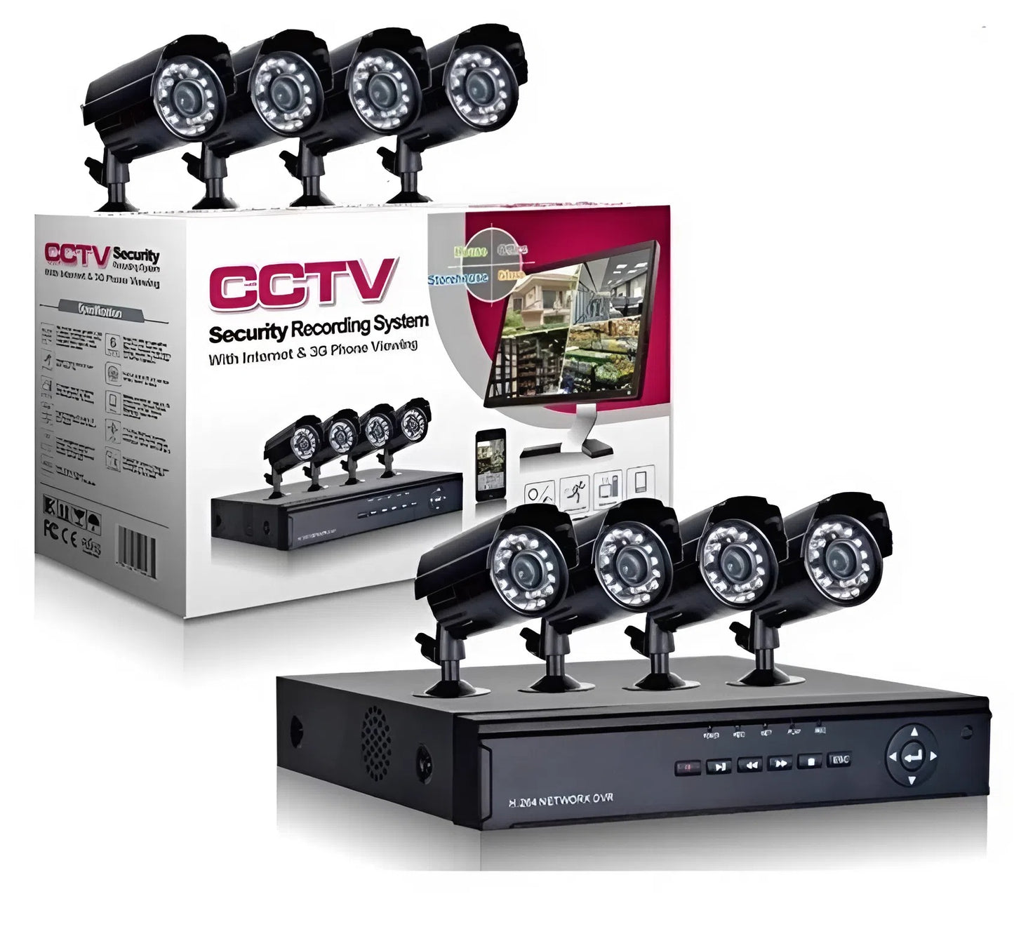 CCTV komplett 4 kamerás megfigyelő rendszer