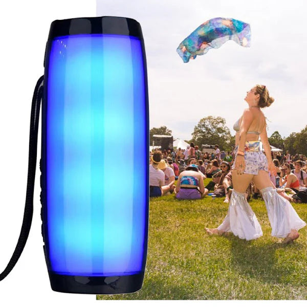 157 Bluetooth sztereó hangszóró, hordozható, többszínű hangulatvilágítással