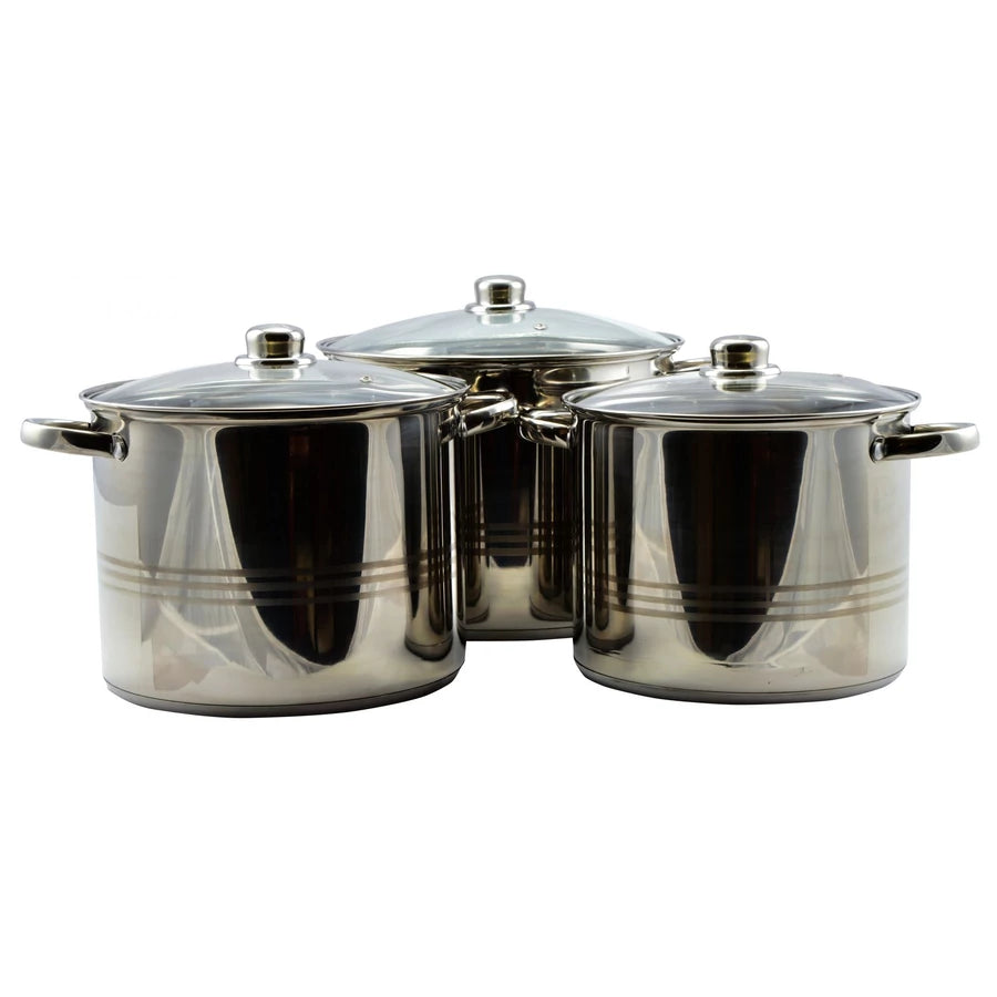 Perfect Home Rozsdamentes edénykészlet / fazék szett üvegfedővel 11856