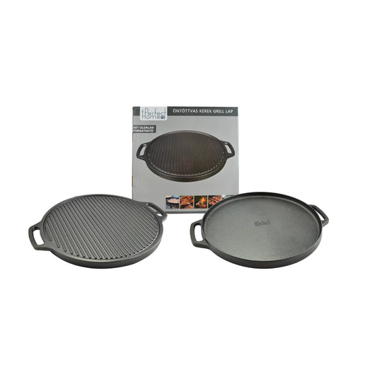 Perfect Home Öntöttvas Grill lap kerek 2 oldalas 12972
