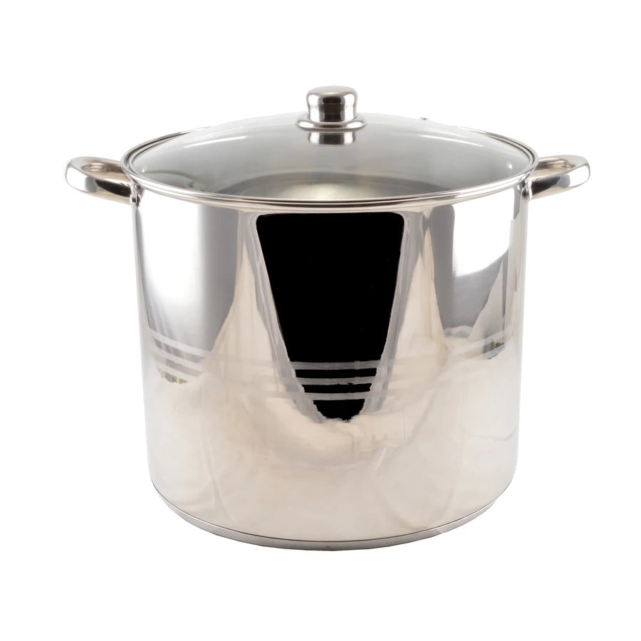 Perfect Home Rozsdamentes fazék 32cm + üvegfedő 22 literes 13237