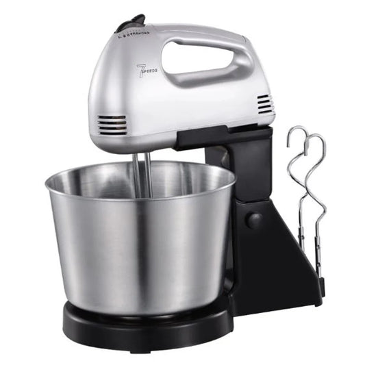 Elektromos mixer rozsdamentes acél keverőtállal – 350W, 2 liter, 7 sebességfokozat